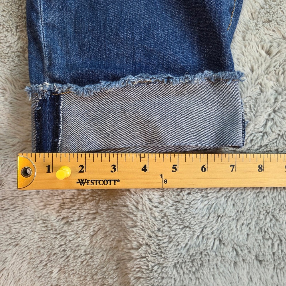 Kut from the Kloth Jeans Catherine Boyfriend Womens Sz 10 Raw Hem Blue - Picture 13 of 13